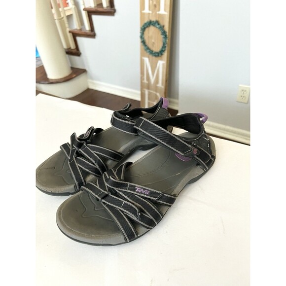 Teva Tirra Sport Sandals Adjustable Straps Black Size US 9 EU 40 Hiking Outdoor - Picture 1 of 8